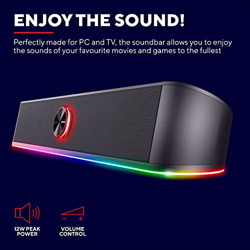 Trust Gaming Thorne RGB Soundbar - 12W Peak Power
