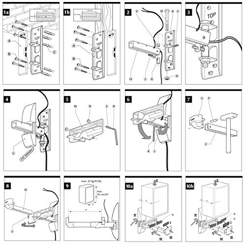 Vogel's VLB 200 Universal Speaker Wall Bracket: Swivel & Tilt