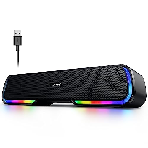 Gaming RGB Bluetooth Speakers for Desktop - Compact