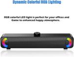RGB USB Desktop Soundbar for Desktop Laptop
