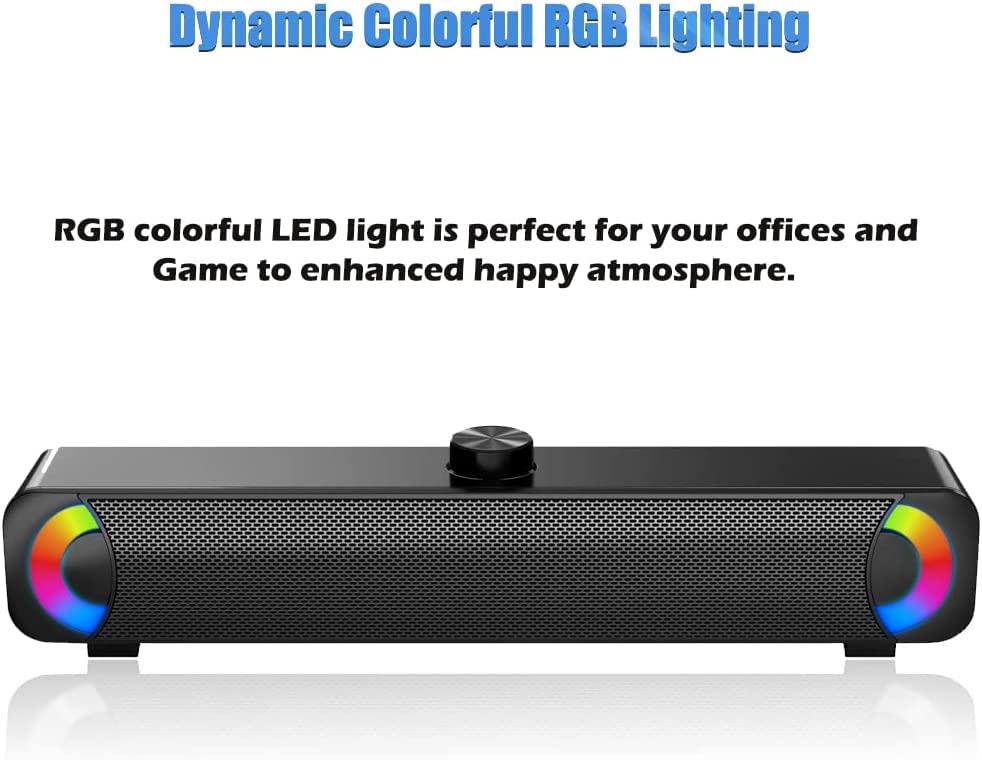 RGB USB Desktop Soundbar for Desktop Laptop