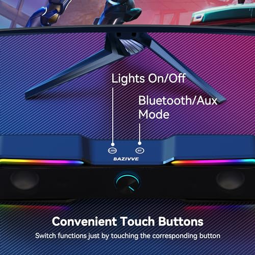 Bazivve Bluetooth PC Gaming Speakers, USB Powered
