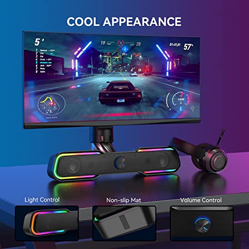 Bazivve Bluetooth PC Gaming Speakers, USB Powered