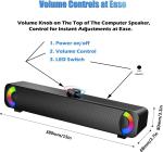 RGB USB Desktop Soundbar for Desktop Laptop
