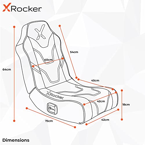 X-Rocker Hermes 2.0 Floor Rocker Speaker Chair - Racing Red