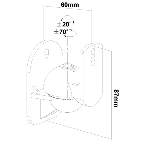 Adjustable Wall Mount Brackets for Surround Sound Speakers