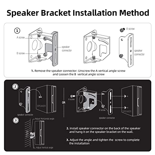 TaoAcc Universal Heavy Duty Speaker Wall Mount