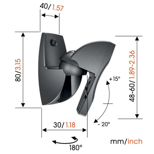 Vogel's Wall Mount Bracket Set for Home Speakers