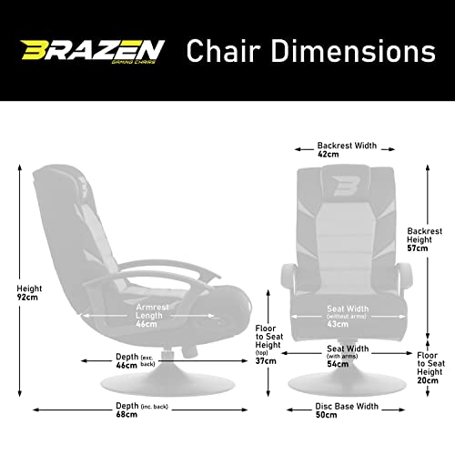 BraZen Fusion 2.1 Bluetooth Gaming Chair for Kids
