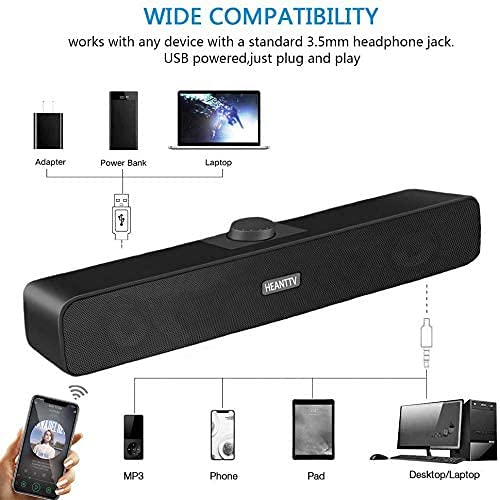 USB Powered 6W Stereo Soundbar for Desktop