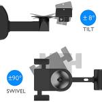 BONTEC Universal Speaker Wall Mount Bracket, Tilt & Swivel