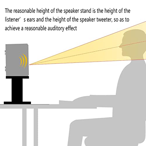 Wood Speaker Stands, 11.81 inch, 1 Pair