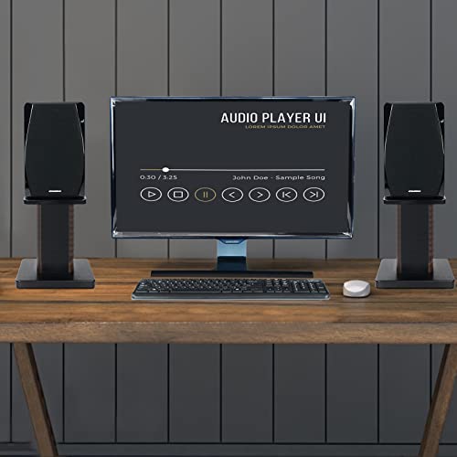 Wood Speaker Stands, 11.81 inch, 1 Pair
