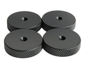 Fisual Brass Speaker Spike Shoes Floor Protectors (4 Pack, Black)