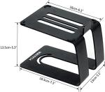 Universal Metal Desktop Speaker Stands, Black - 1 Pair