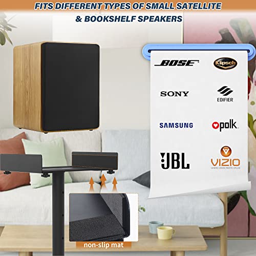 Adjustable Height Speaker Stands for Satellite Speakers