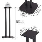 Duronic SPS1022-60 Speaker Stand Pair - Improved Audio Quality - Black