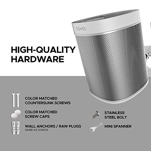 Sonos Play:1 Wall Mount - White Pair, Swivel & Tilt
