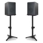 Adjustable Height Speaker Stands, 1 Pair Black