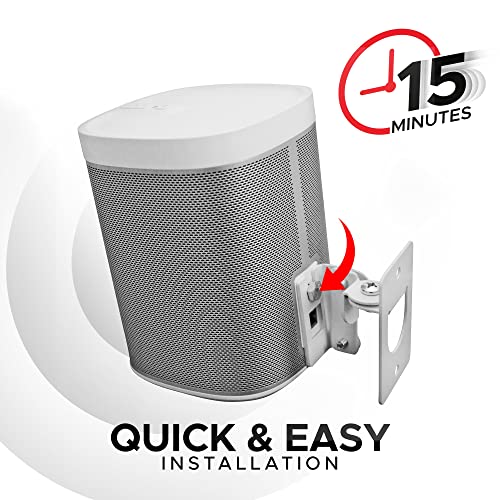 Sonos Play:1 Wall Mount - White Pair, Swivel & Tilt