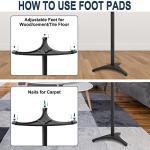 Adjustable Height Speaker Stands, 1 Pair Black