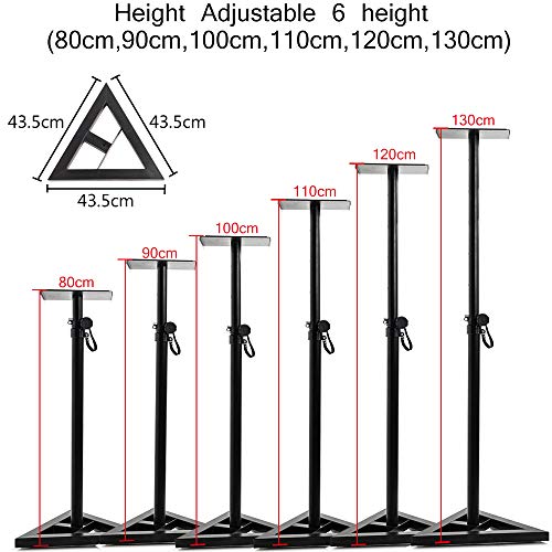 Adjustable 6 Height Metal Speaker Stands - Pair