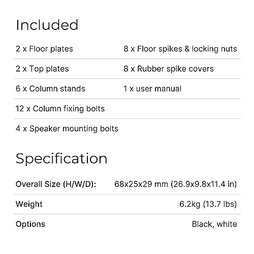 Q Acoustics 3000i Stands - Black (Pair)