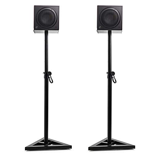 Adjustable 6 Height Metal Speaker Stands - Pair