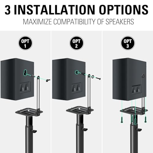 Adjustable Height Speaker Stands for Satellites (Pair)
