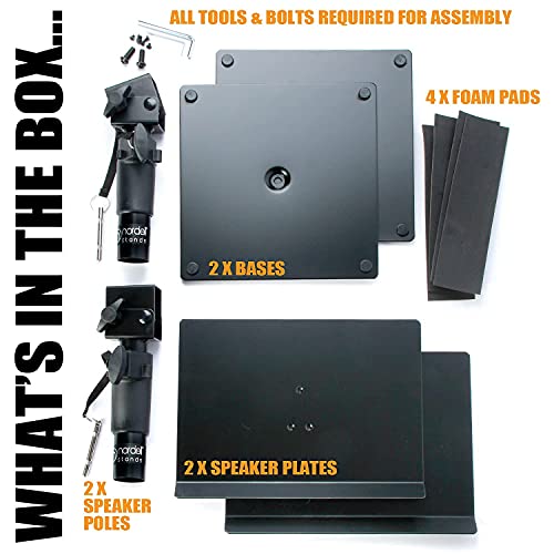 Nordell Tilt & Height Adjustable Speaker Stands