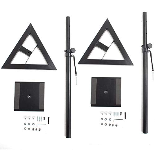 Adjustable 6 Height Metal Speaker Stands - Pair