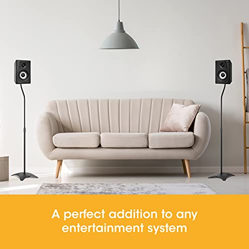Universal Surround Sound Speaker Stands, Adjustable & Stylish