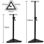 Adjustable 6 Height Metal Speaker Stands - Pair