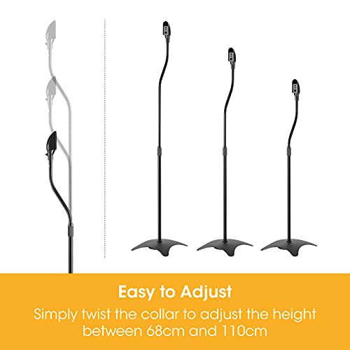 Universal Surround Sound Speaker Stands, Adjustable & Stylish