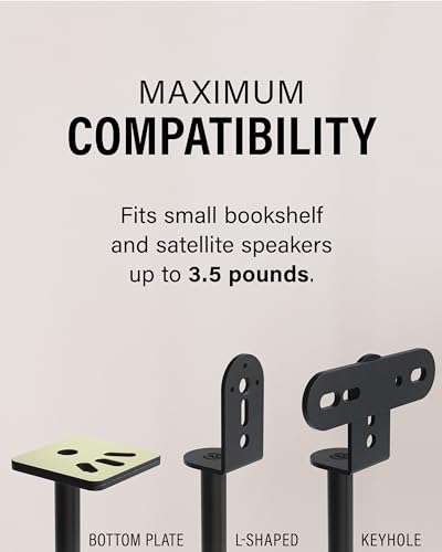 Adjustable Height Speaker Stand Set - Model HTBS