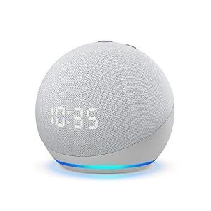 Alexa Smart Speaker with Clock - Glacier White