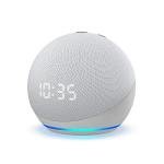 Alexa Smart Speaker with Clock - Glacier White