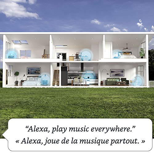 Alexa Smart Speaker with Clock - Glacier White