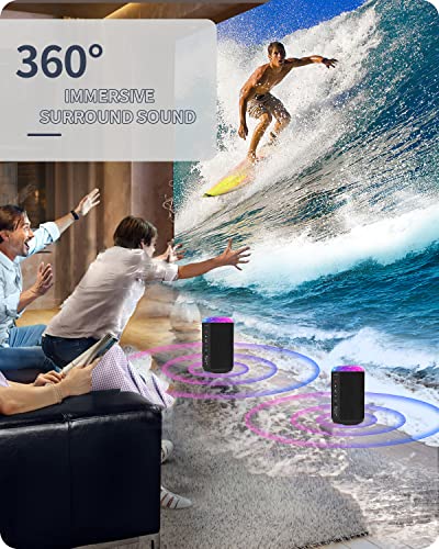 Portable Bluetooth Speaker with RGB Light & Rich Bass