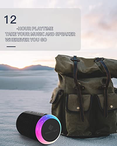 Portable Bluetooth Speaker with RGB Light & Rich Bass