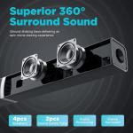 Wireless TV Soundbar with 3D Surround Sound