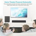 Compact Down-Firing Subwoofer for Home Theater - Black