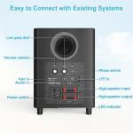 Compact Down-Firing Subwoofer for Home Theater - Black