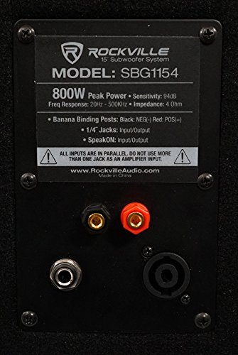 Rockville 800W 15" Pro DJ Subwoofer