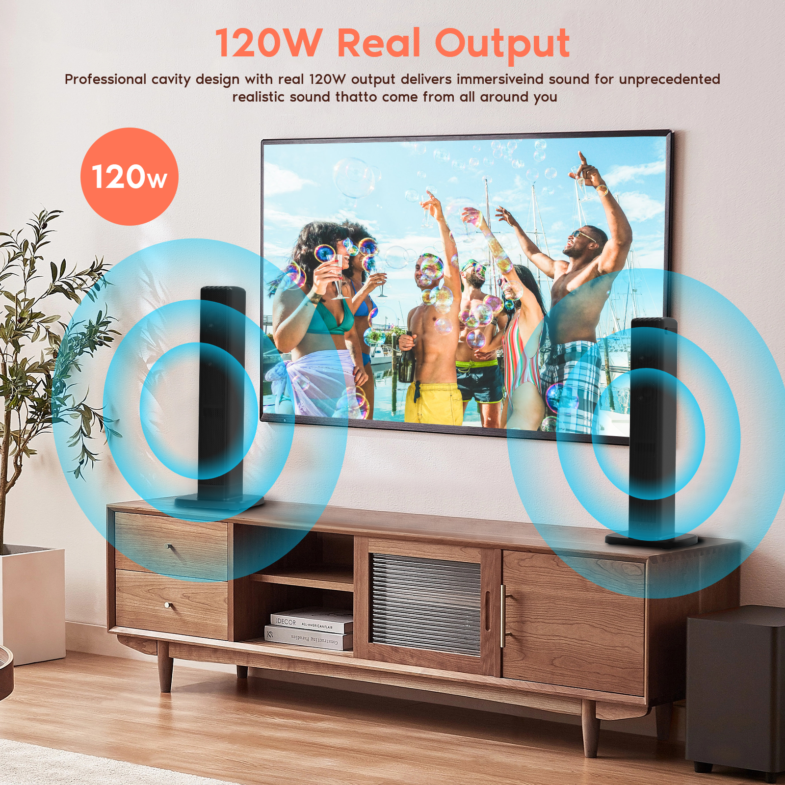 DR.J Soundbar with Subwoofer for TV