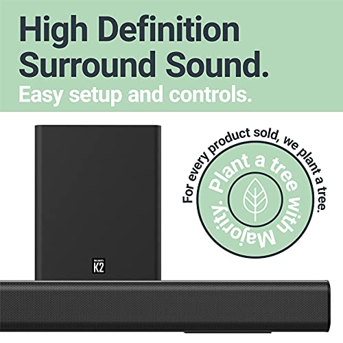 MAJORITY K2 Sound Bar Subwoofer | 150W 2.1 Stereo