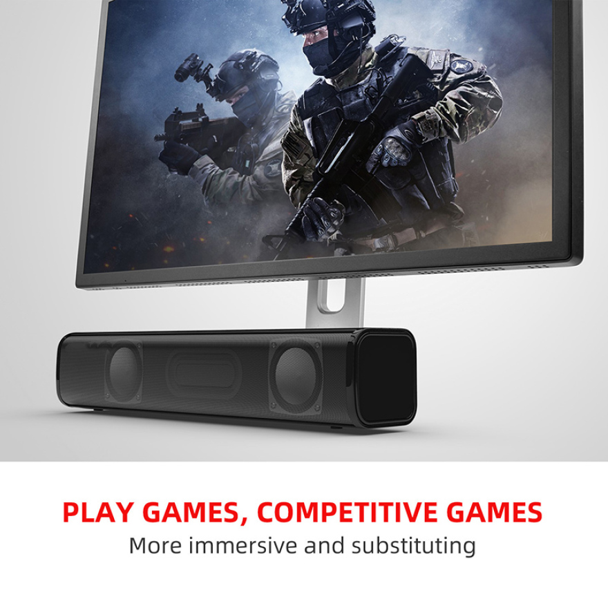 Compact Soundbar with Subwoofer for TV & PC