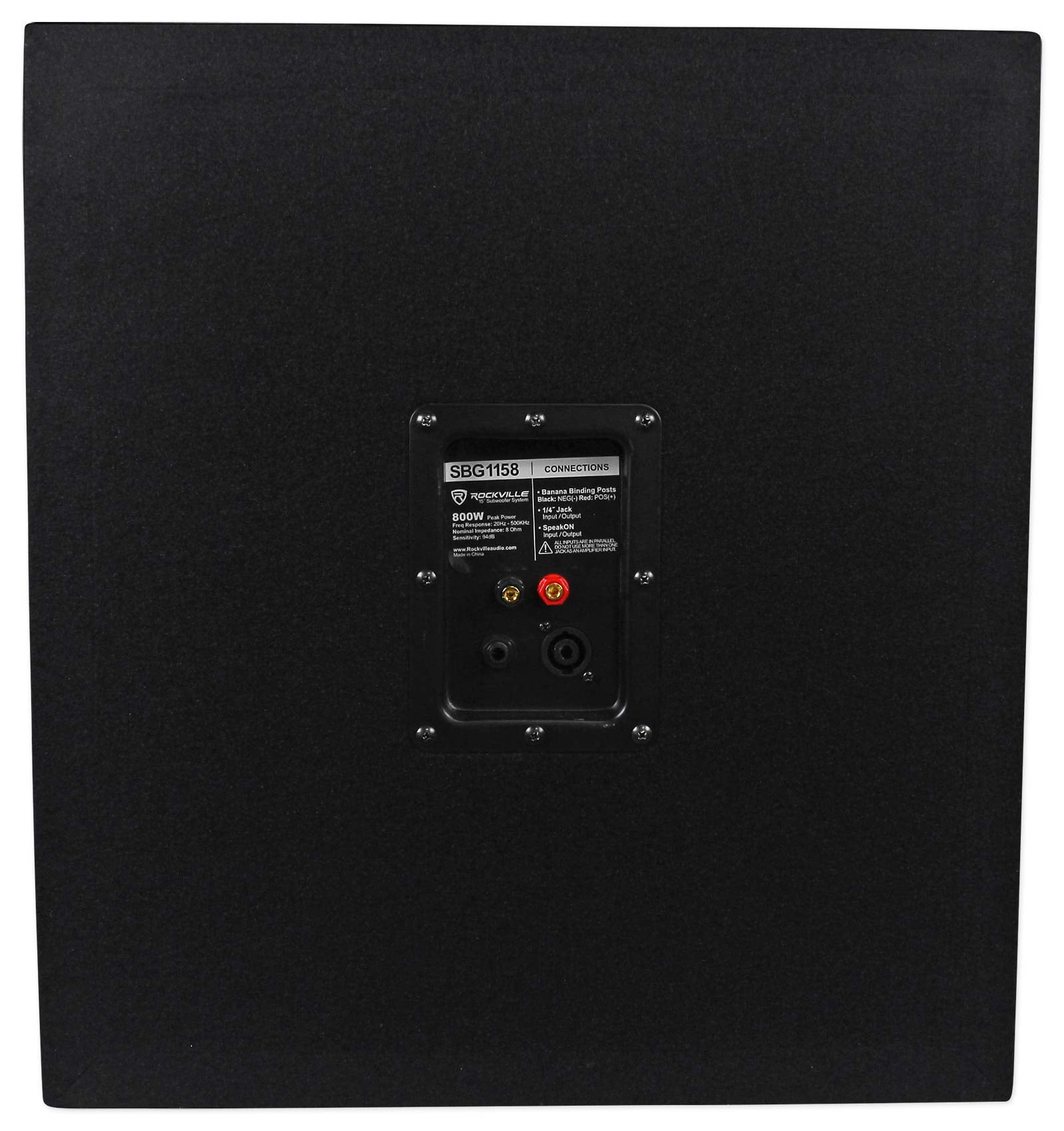 Rockville SBG1158 15" 800 Watt Passive Pro DJ Subwoofer, MDF Cabinet/Pole Mount