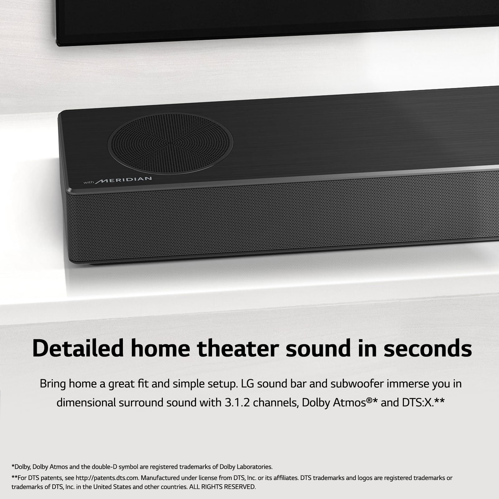 LG Dolby Atmos Soundbar with 4K Pass-Through