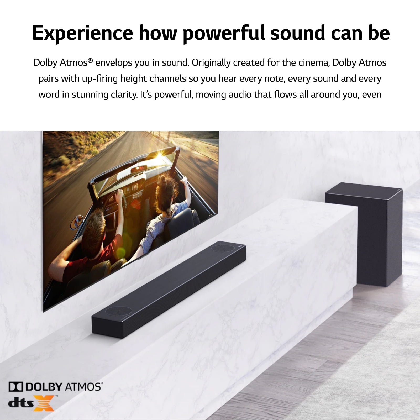 LG Dolby Atmos Soundbar with 4K Pass-Through